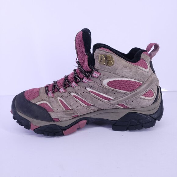 Merrell Moab 2 Mid Waterproof Hiking Boots Women’s 7 Vibram Trail Chukka - Picture 3 of 16